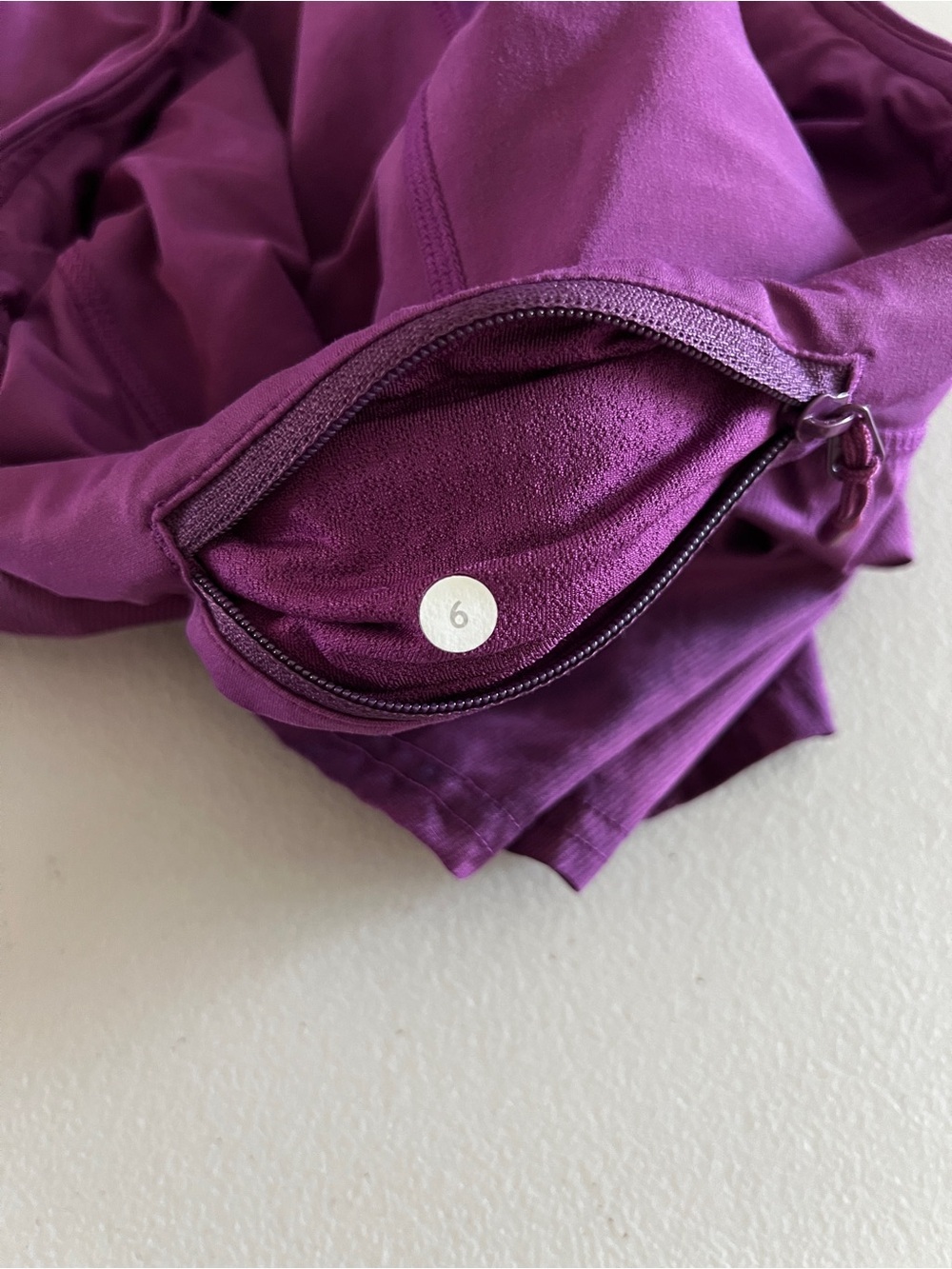 Lululemon Speed Skirt Purple Dewberry Spray Tie Dye Size 6 Built-in Shorts - Picture 10 of 10